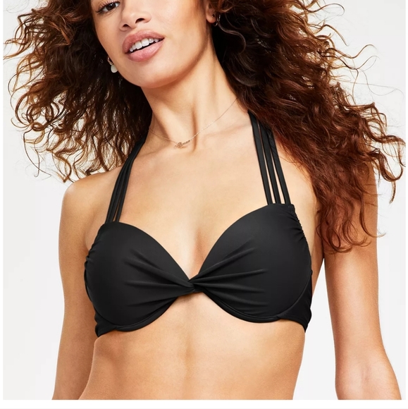 NWT black pushup bikini boyshorts - Picture 2 of 5